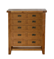 Image showing Chest of Drawers isolated with clipping path