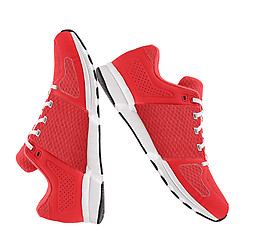 Image showing red womens sport shoes