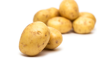 Image showing potato isolated on white background close up