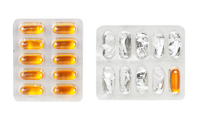 Image showing Pills in blister packs as a background