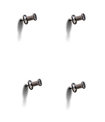 Image showing grey metal pushpin set isolated