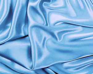 Image showing Beautiful trendy blue Silk