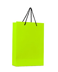 Image showing green shopping bag isolated