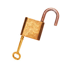 Image showing Key with lock isolated