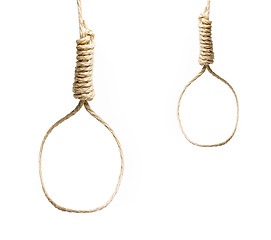 Image showing nooses isolated on white