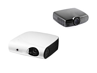 Image showing White and black multimedia projectors
