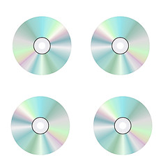 Image showing compact discs on a white background