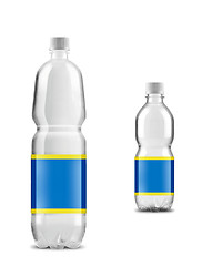 Image showing big with small bottled water