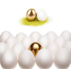 Image showing gold with white eggs