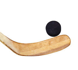 Image showing close up of an ice hockey stick