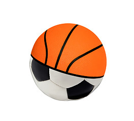 Image showing football with baketball - concept sports balls
