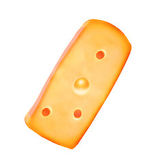 Image showing cheese isolated on white