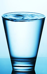 Image showing water on glass isolated