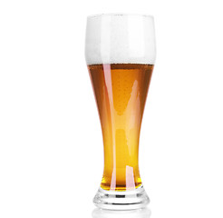 Image showing Frosty glass of light beer isolated