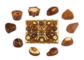 Image showing Mixed Chocolates with box