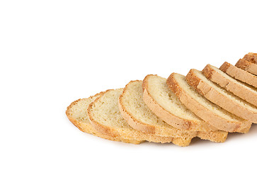 Image showing The sliced bread isolated on white background