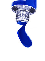 Image showing blue paint tube