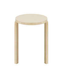 Image showing lassic round wooden kitchen stool