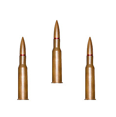 Image showing rifle bullet on white background