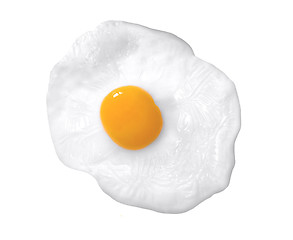 Image showing close up shot of a fried egg