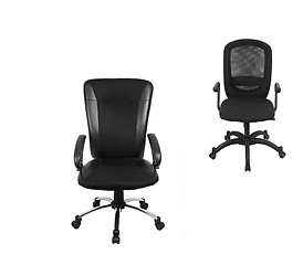 Image showing two black office chair