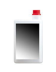 Image showing canister with engine oil on white background