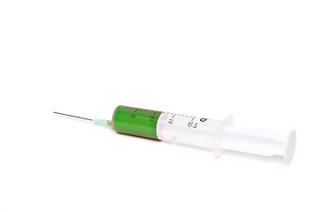 Image showing syringe with green medication