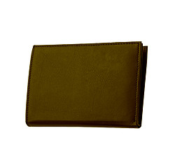 Image showing Brown leather case on white background