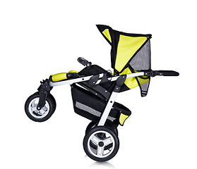 Image showing modern pram isolated against a white background