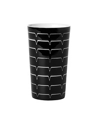 Image showing Black striped mug isolated on white