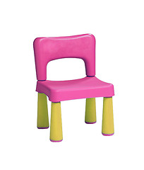 Image showing baby plastic stool on a white background
