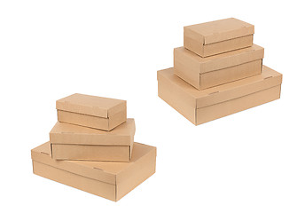 Image showing cardboard boxes on white