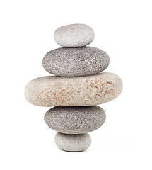 Image showing pile of stones isolated on white background