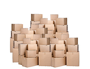 Image showing different cardboard boxes