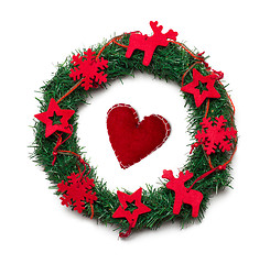 Image showing Christmas decorative wreath