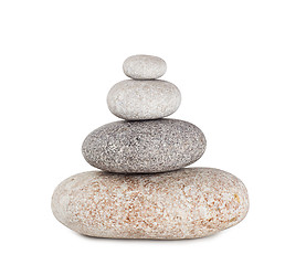 Image showing pile of stones isolated on white background