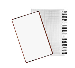 Image showing two notepads isolated