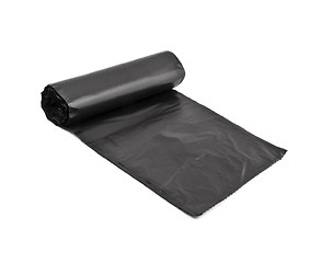 Image showing Roll of plastic garbage bag