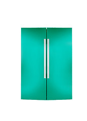 Image showing Two door refrigirator.On a white background.