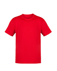 Image showing Red T-shirt isolated on white background