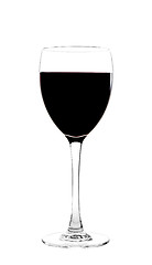 Image showing Red wine in glass
