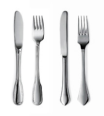 Image showing Forks and knifes isolated