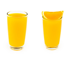 Image showing two juice and slices of orange