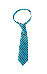 Image showing blue striped necktie