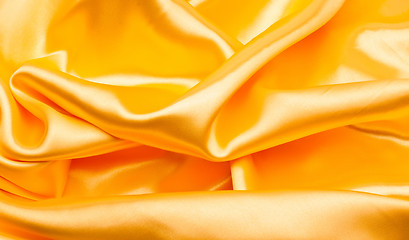 Image showing Smooth elegant golden satin