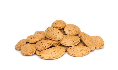 Image showing almonds on white background