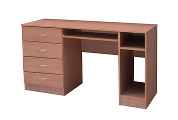 Image showing Wooden table on white background.