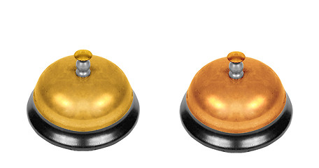 Image showing two school bells isolated