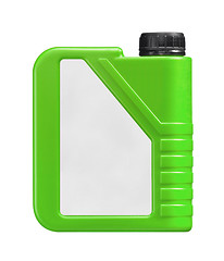 Image showing Green plastic jerry can isolated