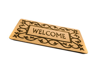 Image showing welcome door mat isolated